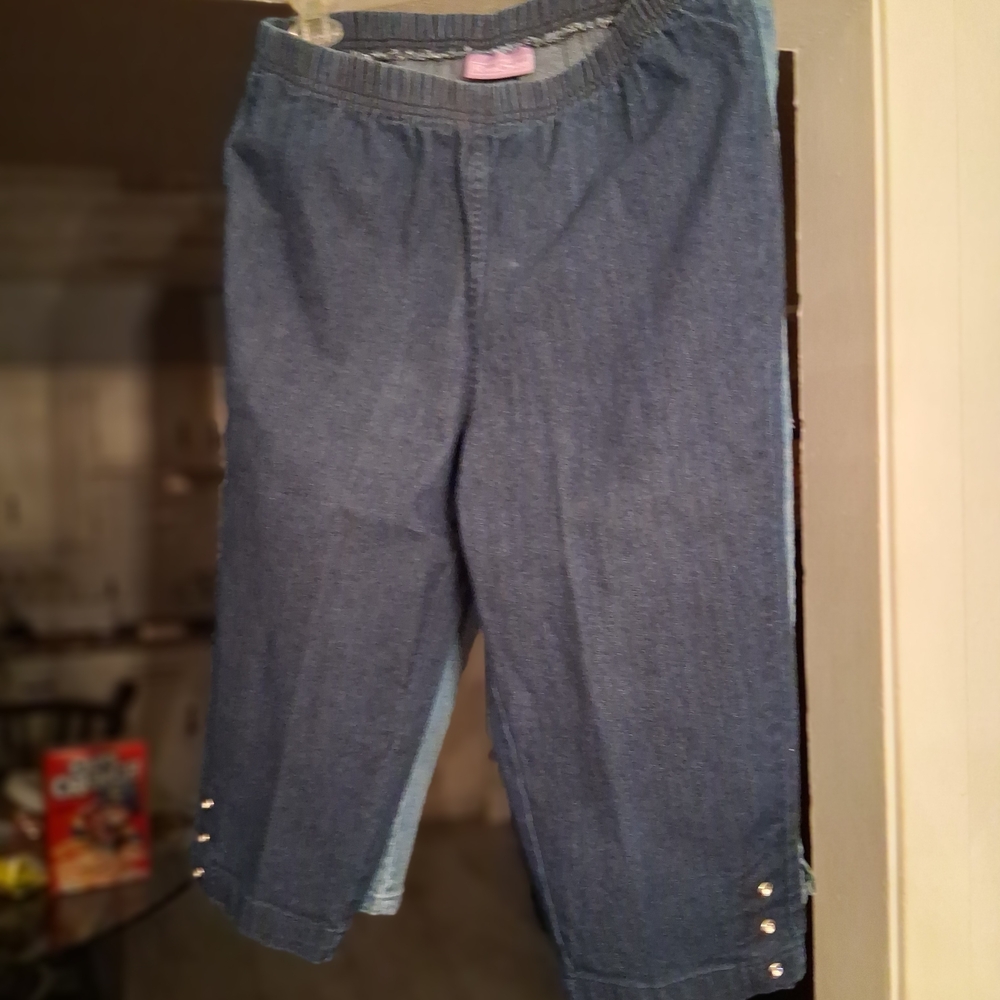 Blue Ladies Denim Capris 2 Pair